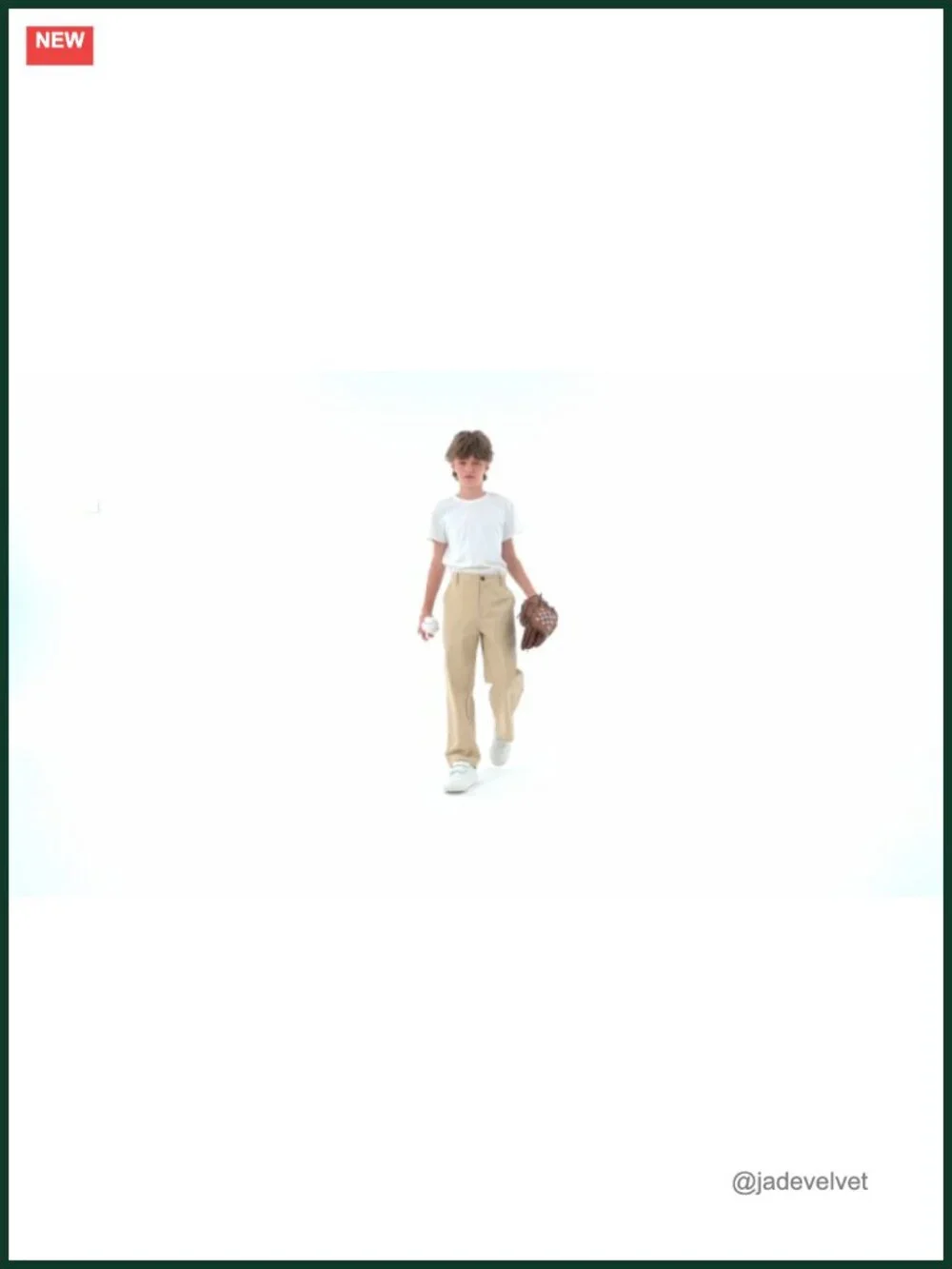 Cotton Twill School Uniform Pants with Back Elastic Waist and Pockets